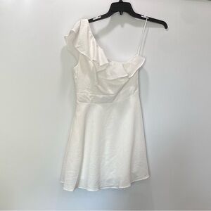 Cute Women’s Summer White Ruffle Dress